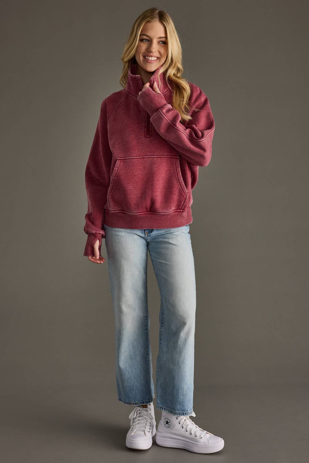 The Wine Quarter Zip Sweatshirt