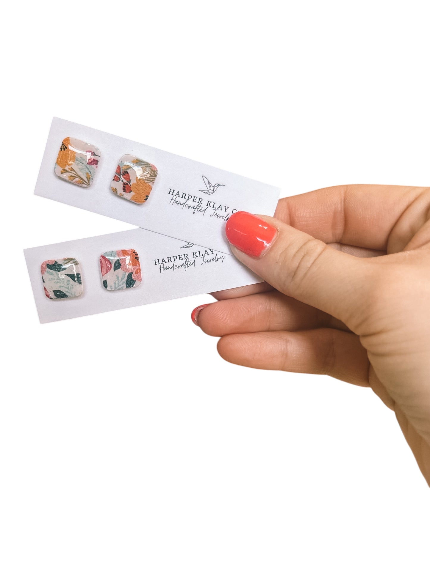 The Floral Square Studs