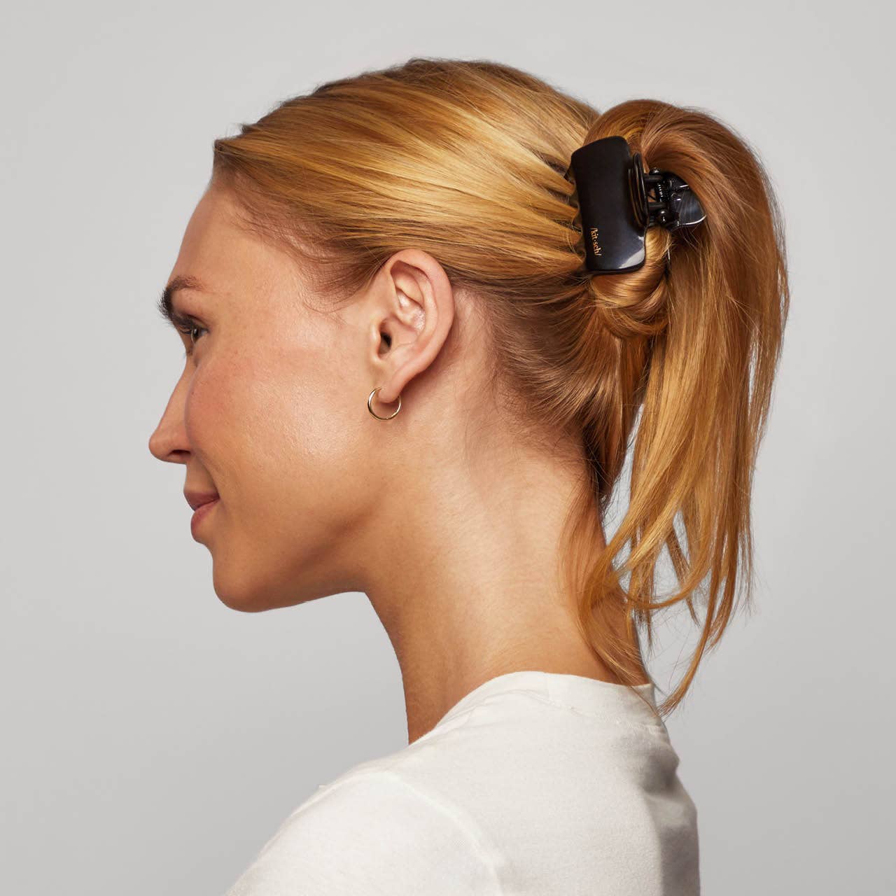 Recycled Plastic Medium Puffy Claw Clips Black/Tort