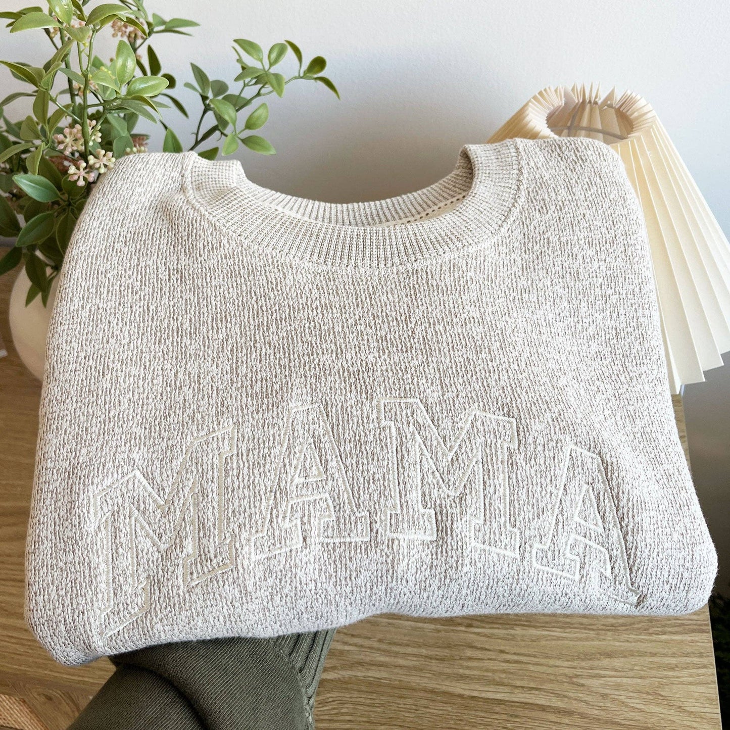 Mama Embroidered Crew