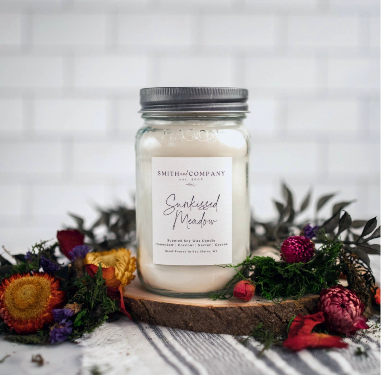 16 oz. Smooth Mason Jar Candle – Dandelion Wishes Candle Corporation