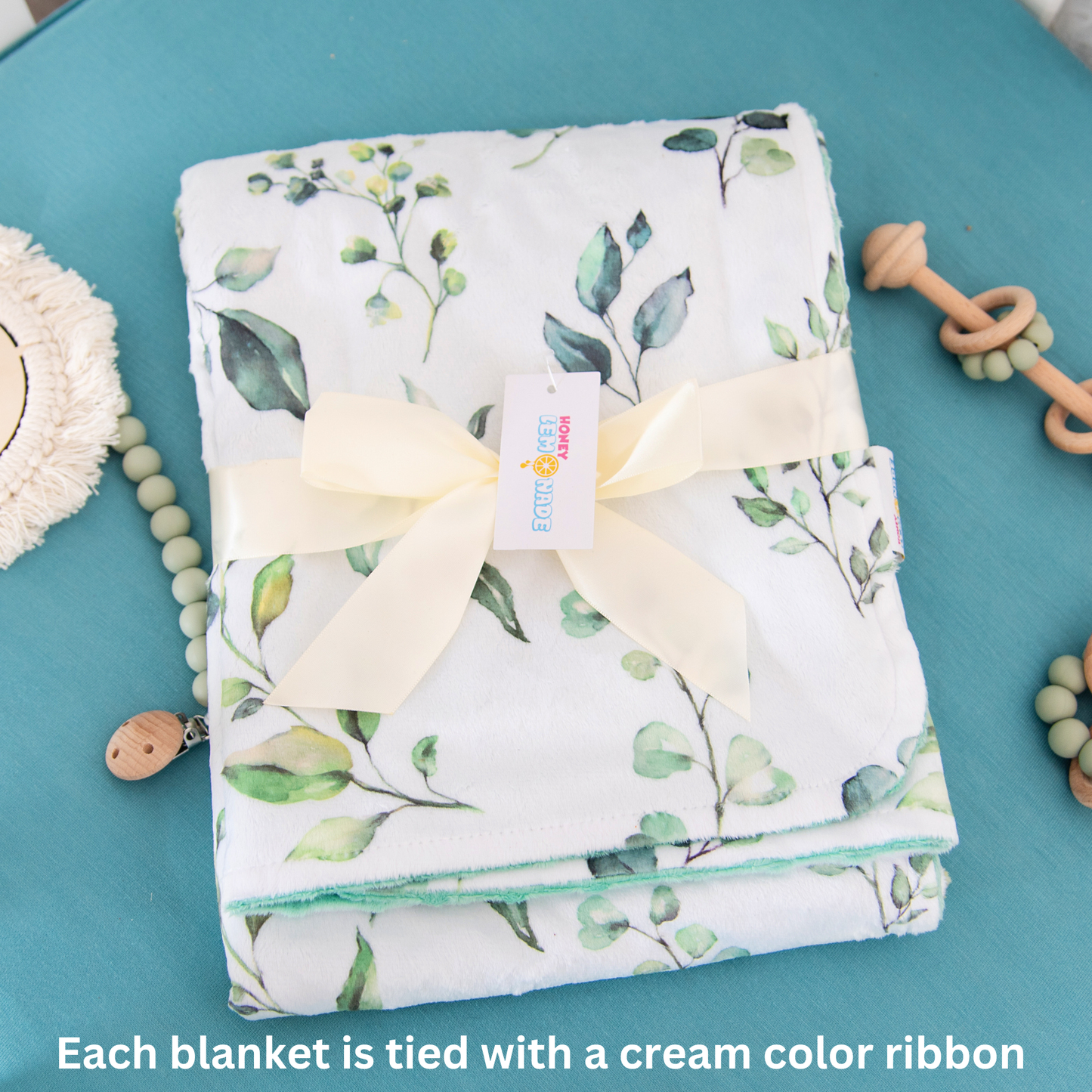 Minky Blanket - Blue Floral