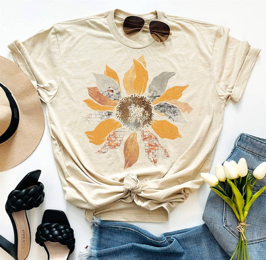 The Sunflower Floral Soft Tee