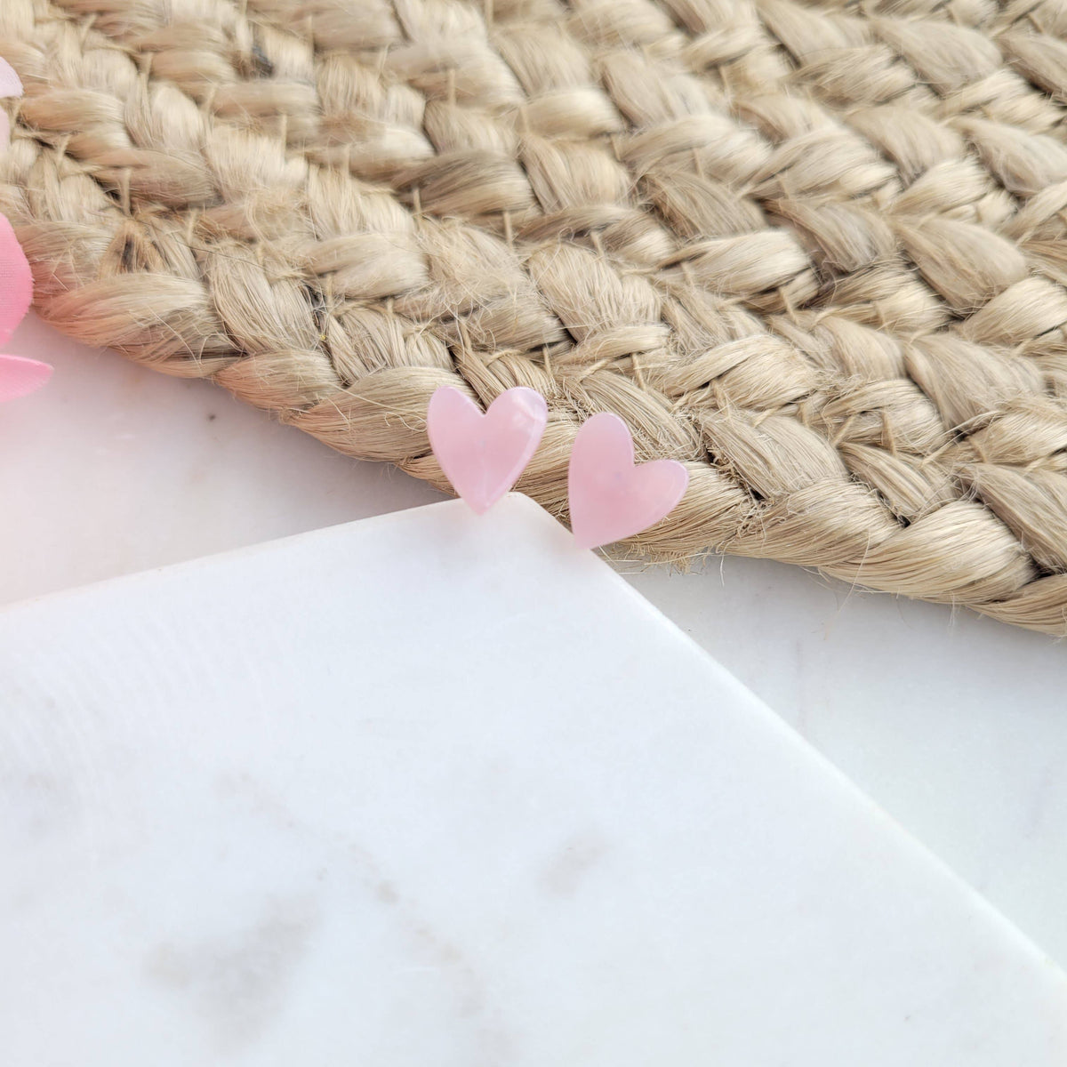 Hand Drawn Heart Studs