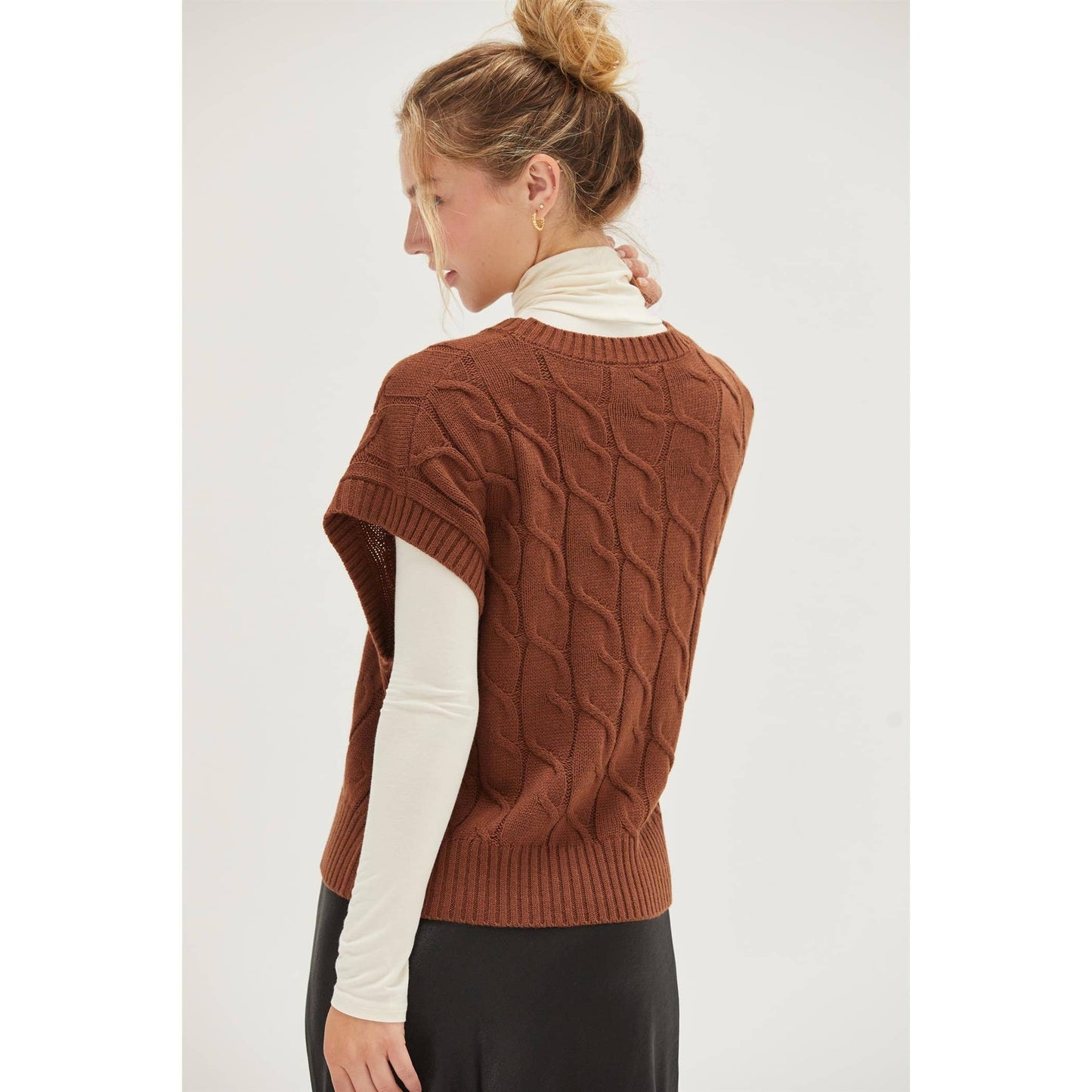 The Chels Cable Knit Sweater Vest