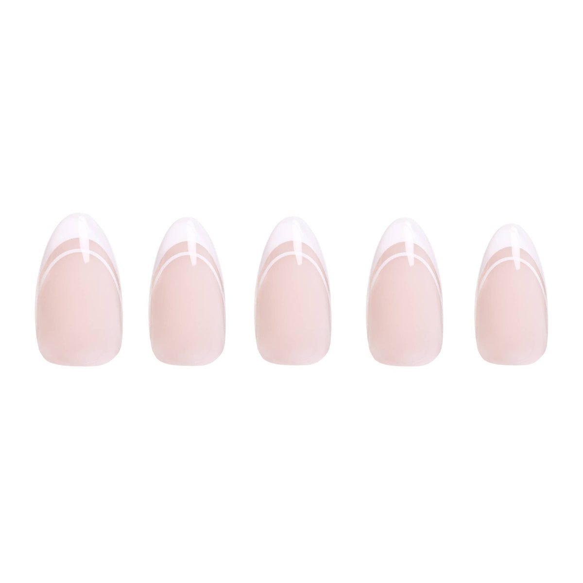 Paris Press-On Nails Classic French Tip Short Almond