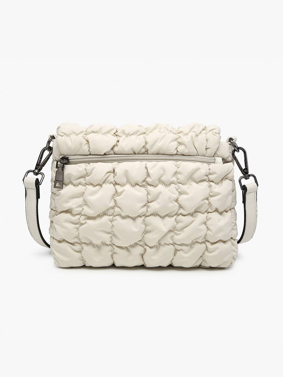 Tegan Quilted Nylon Crossbody w/ Snap Closure