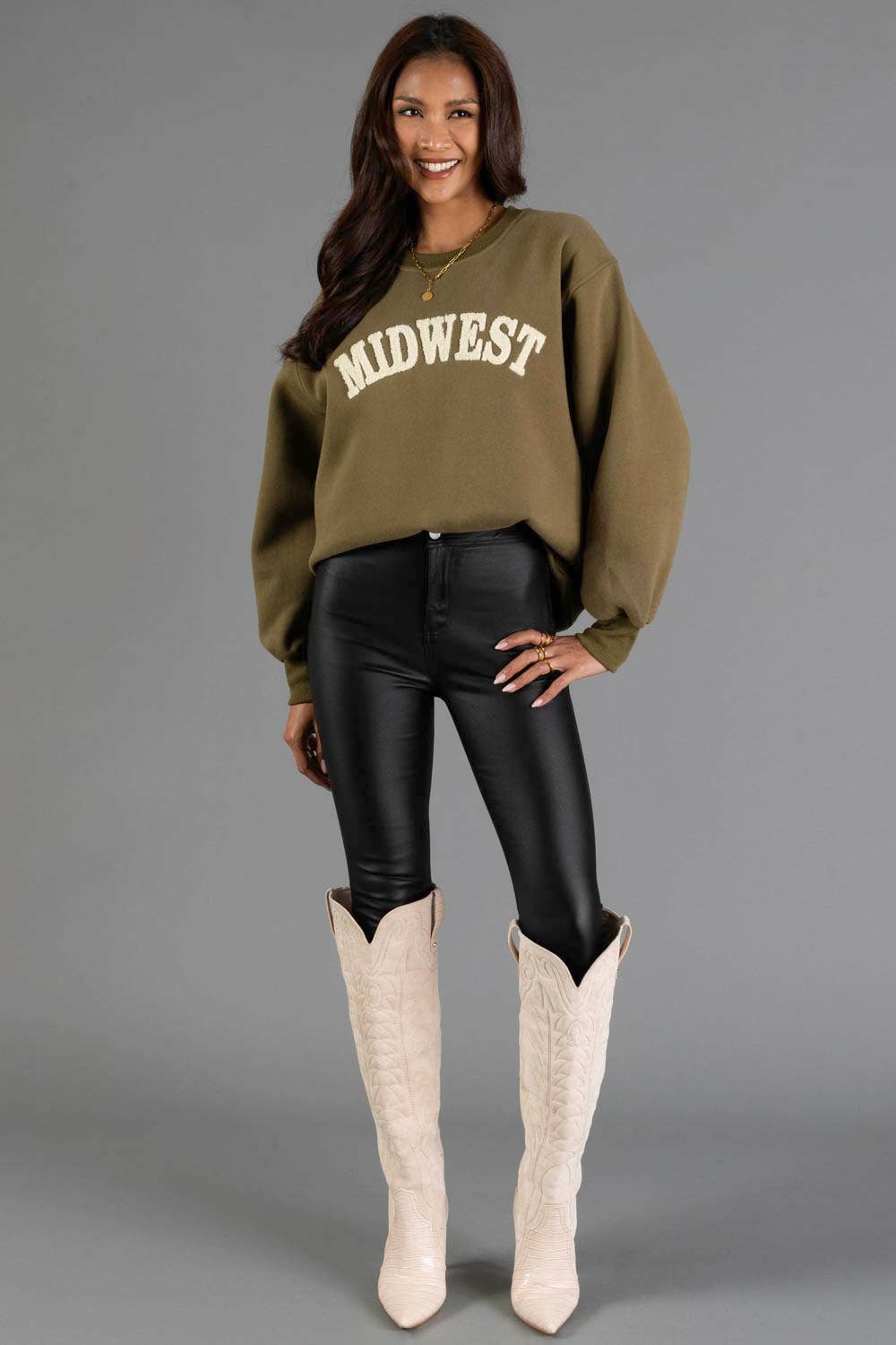 Green & Beige Midwest Sweatshirt