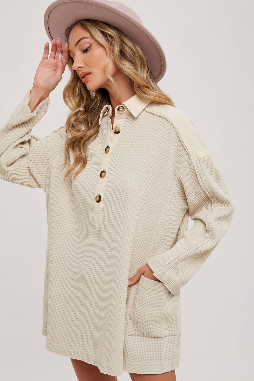 Thermal Henley Tunic