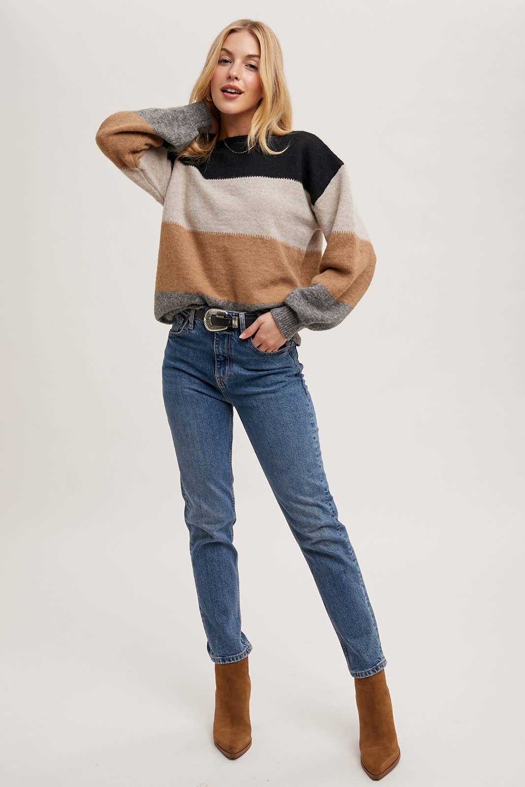 The Winter Color Block Sweater