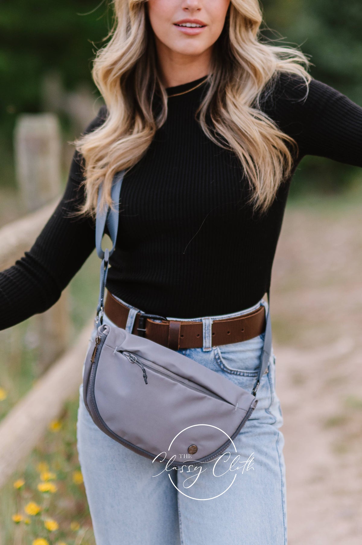 Margot Moon Belt Bag in Grey