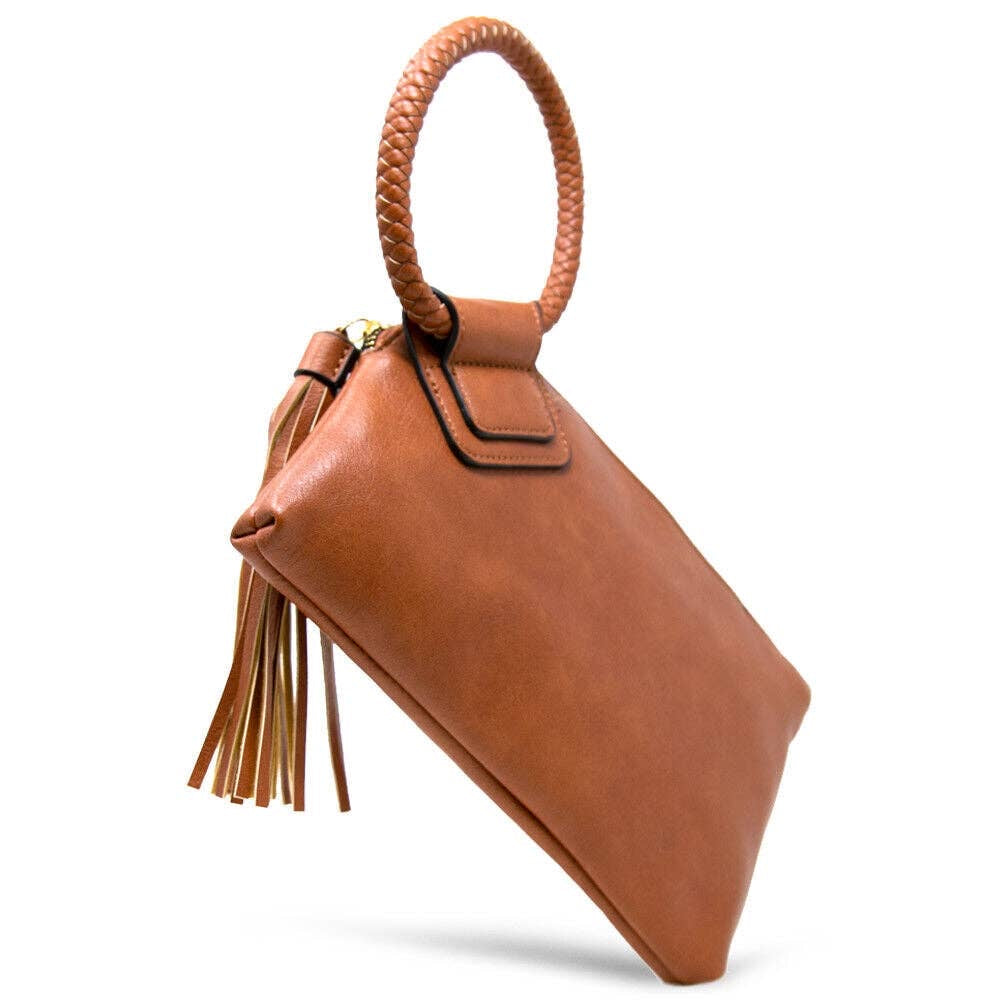 The Kayla Leather Wristlet/Clutch