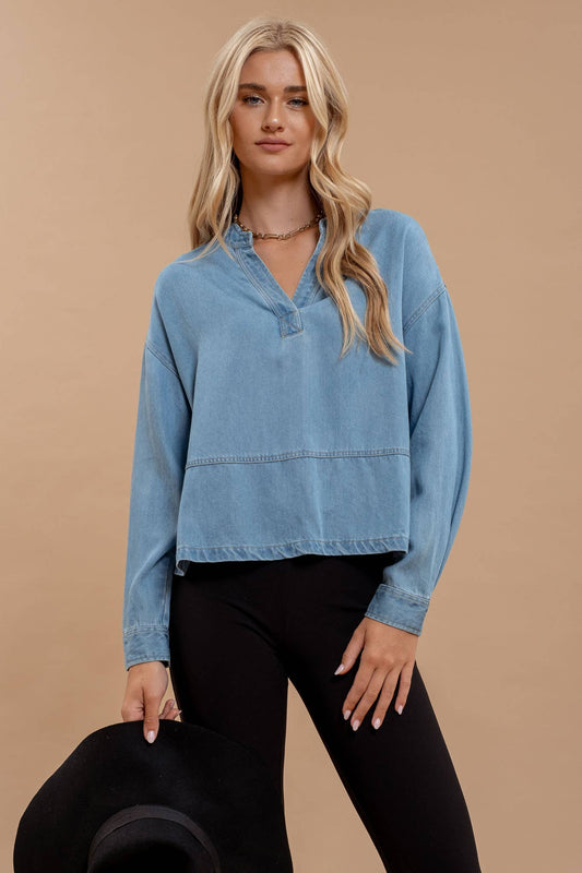 The Devyn Denim Top