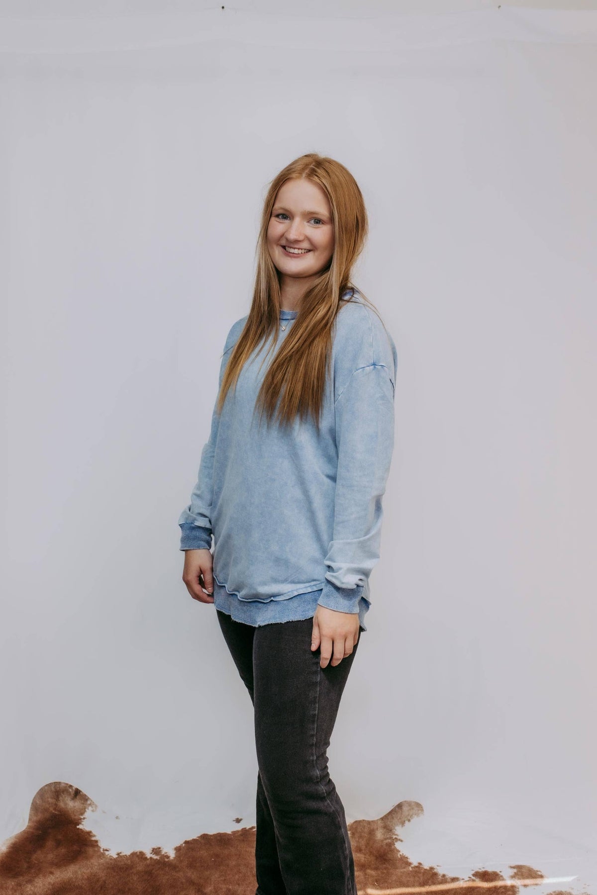 The Blue Acid Wash Sweatshirt