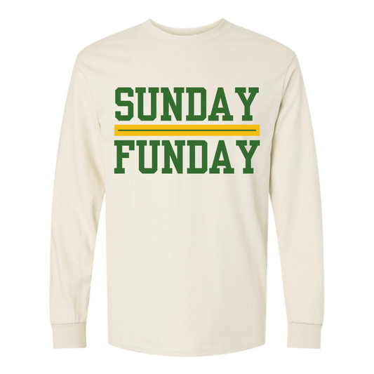 Sunday FunDay Green Bay Wisconsin Long Sleeve T Shirt