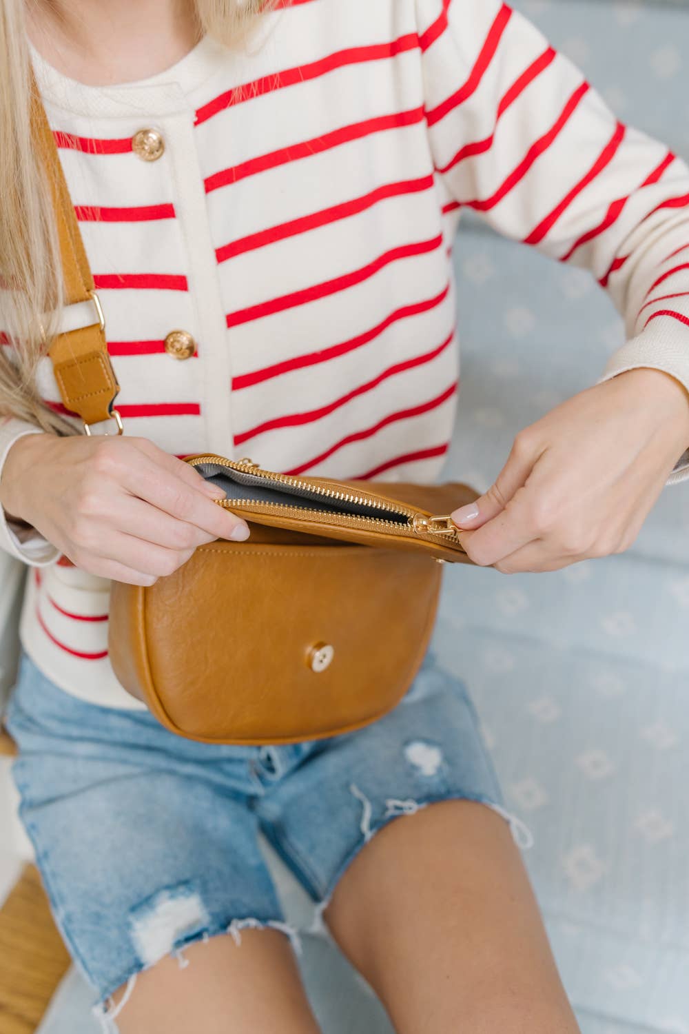 Holly Foldover Satchel Crossbody Belt Bag