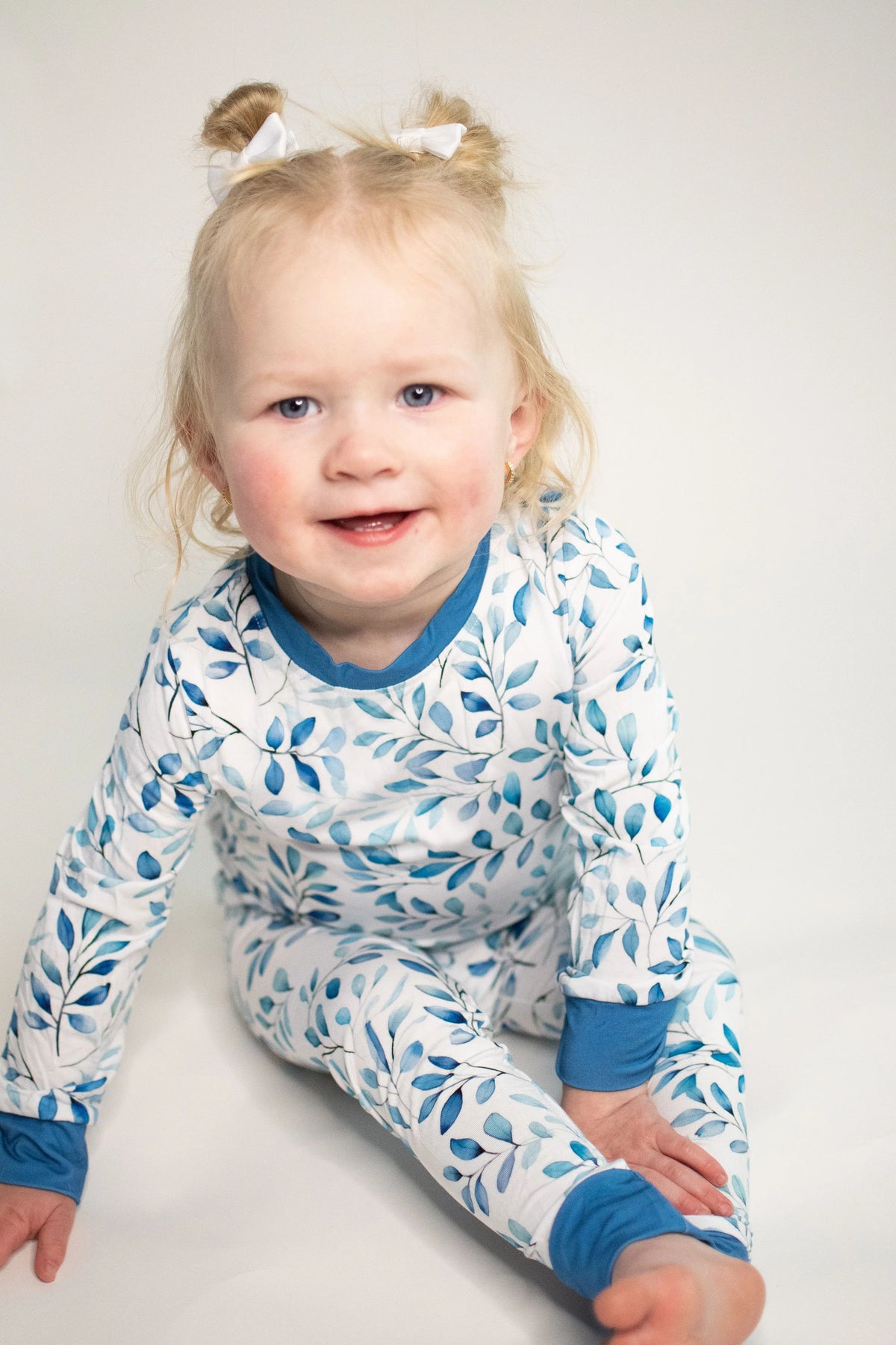 Dusty Blue Floral Convertible Romper & Two Piece