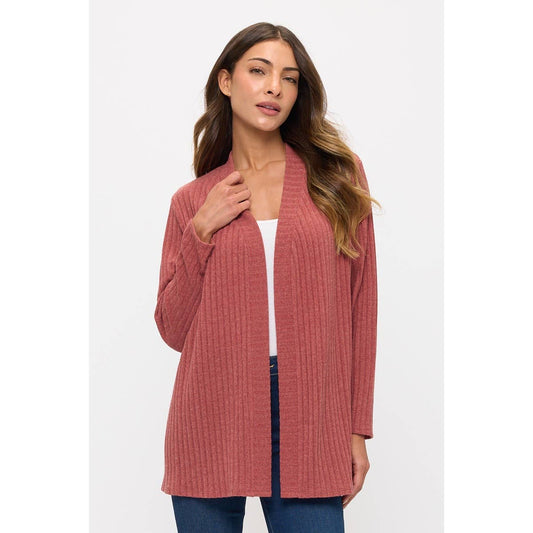 The Rib Knit Banded Edge Cardigan