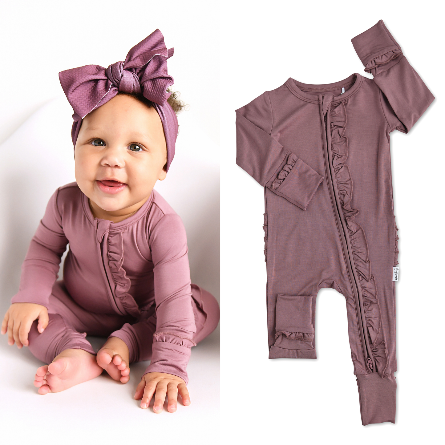 Kate Mauve Bamboo Footies