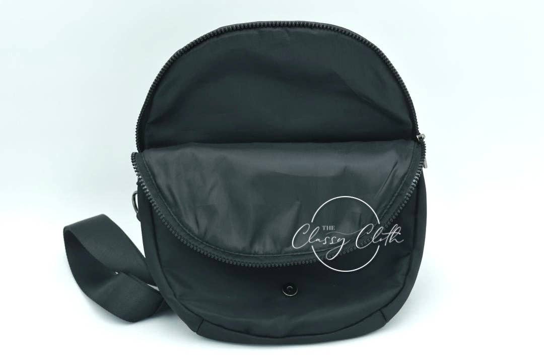 Margot Moon Belt Bag in Black