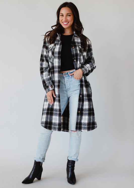 The Olive Plaid Long Flannel