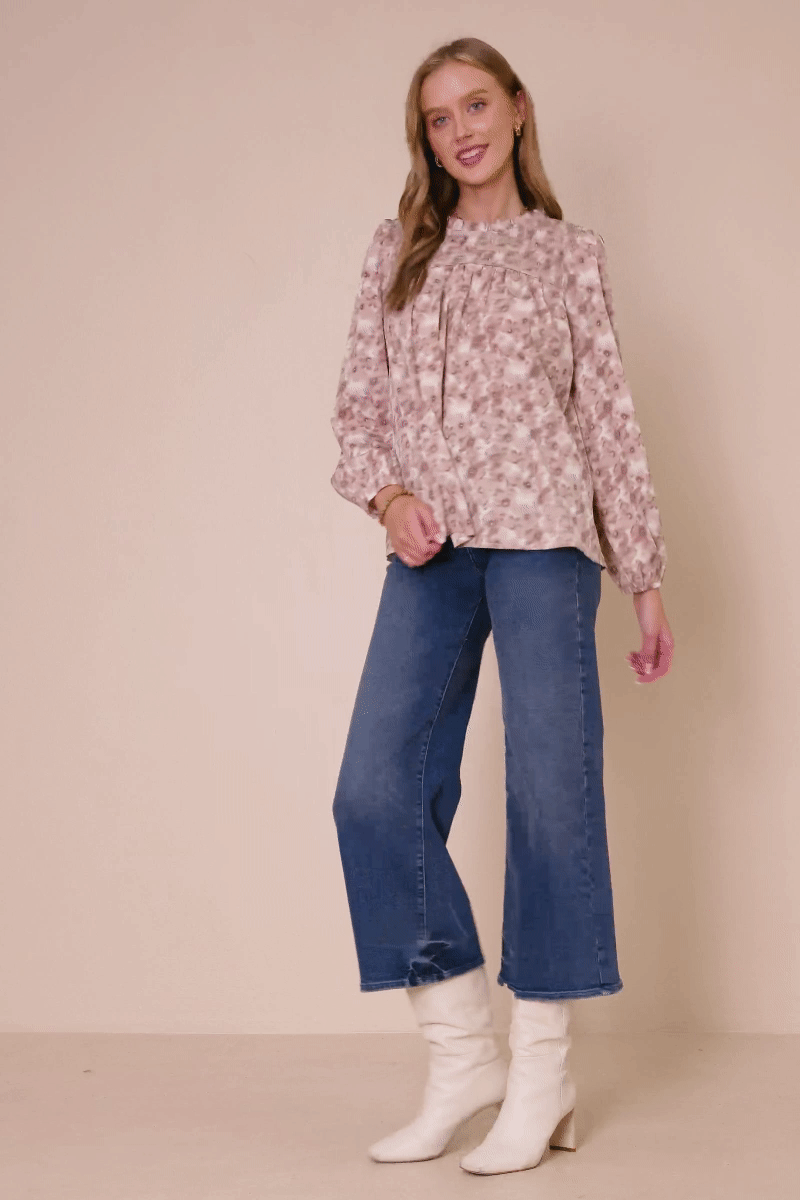 The Floral Smocked Fall Long Sleeve Top