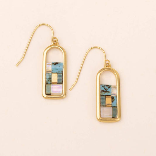 Good Karma Miyuki Frame Earrings