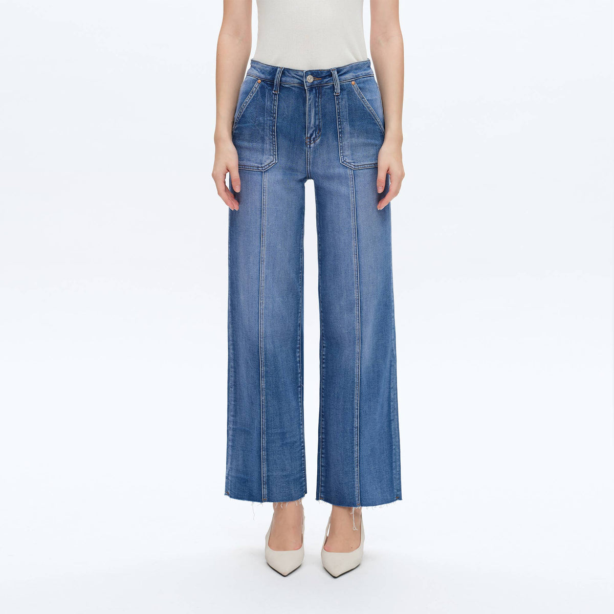 Jess High Rise Relaxed Straight Denim Jeans