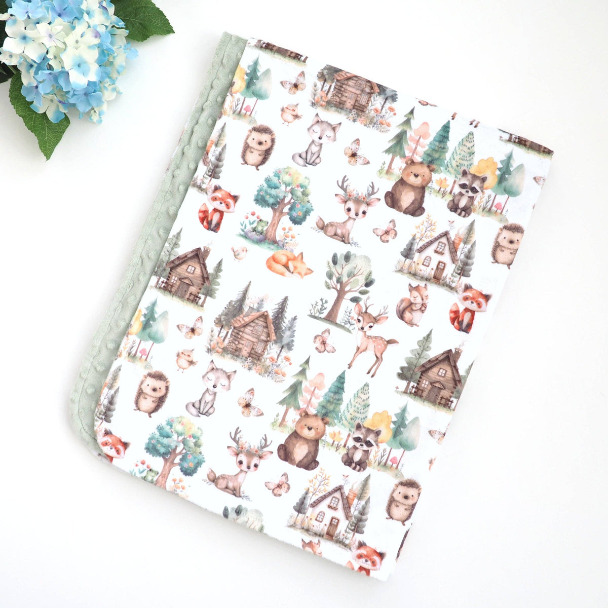 Minky Blanket - Woodsy Woodland