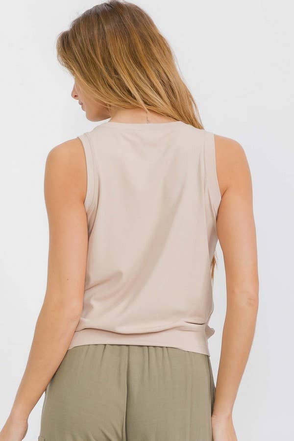 The Ribbed Viscose Crew Neck Loose Fit Tank