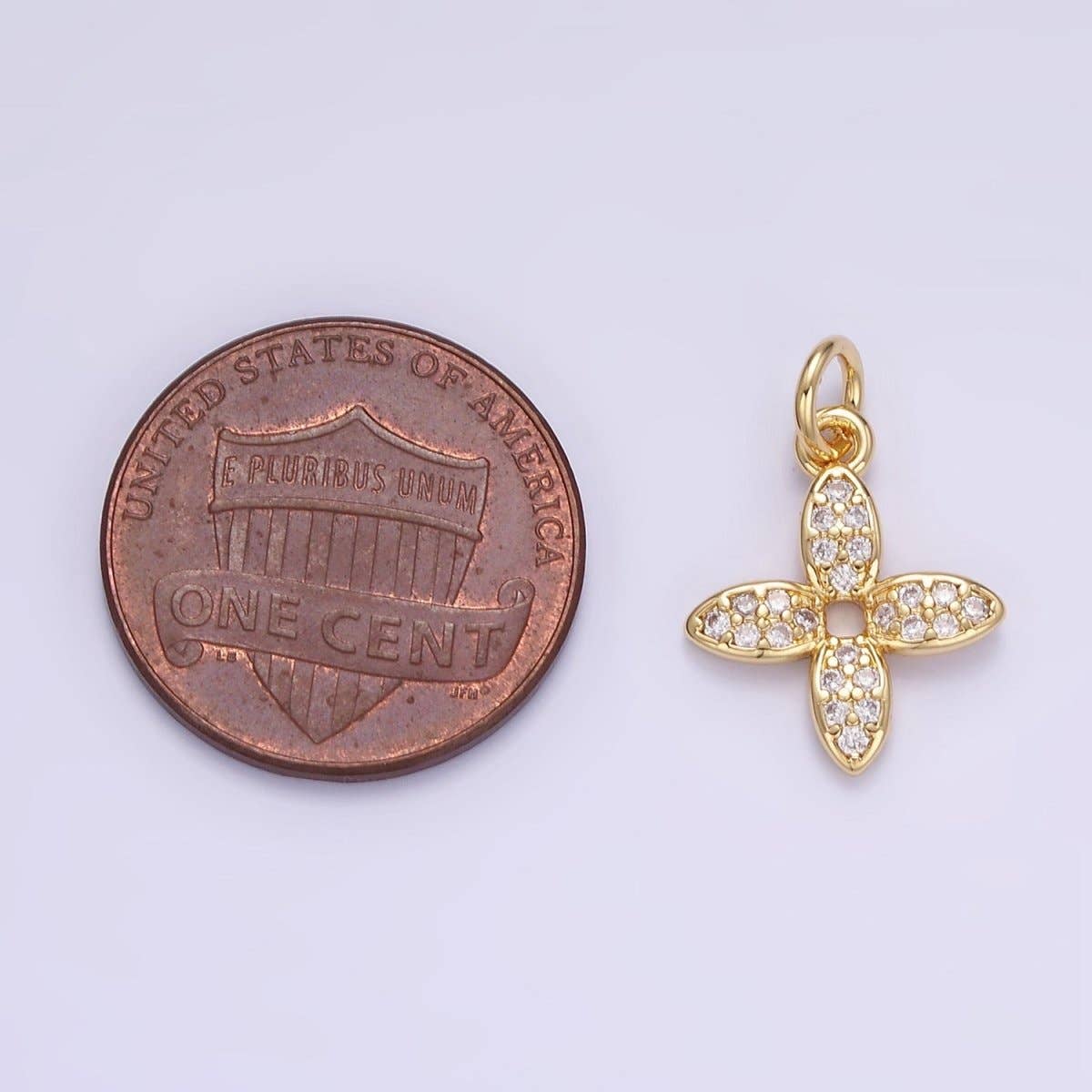 Flower Micro Paved Charm