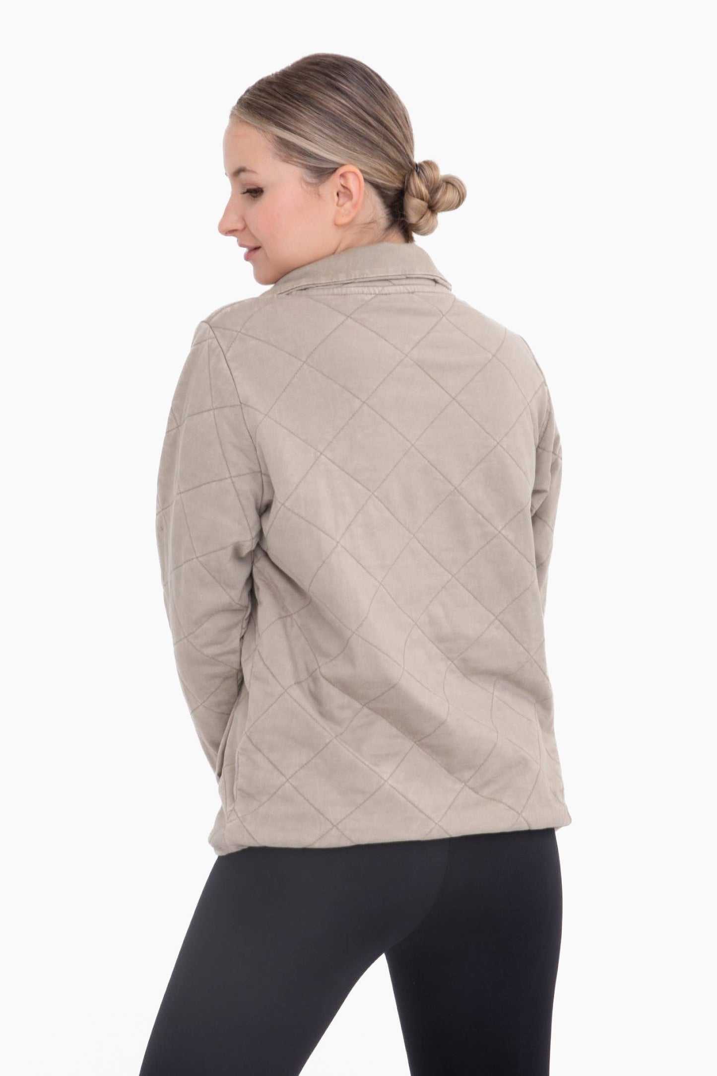 The Quilted Mineral Wash Zip