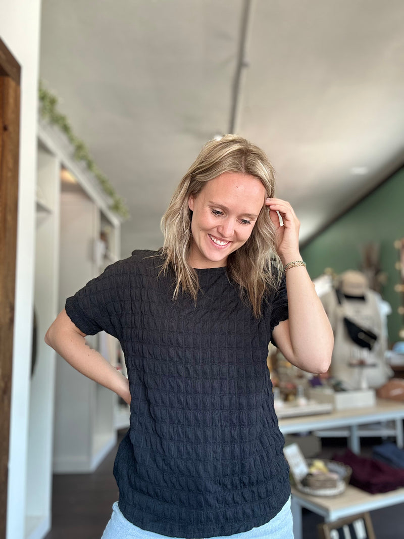 The Textured Short Sleeve Top
