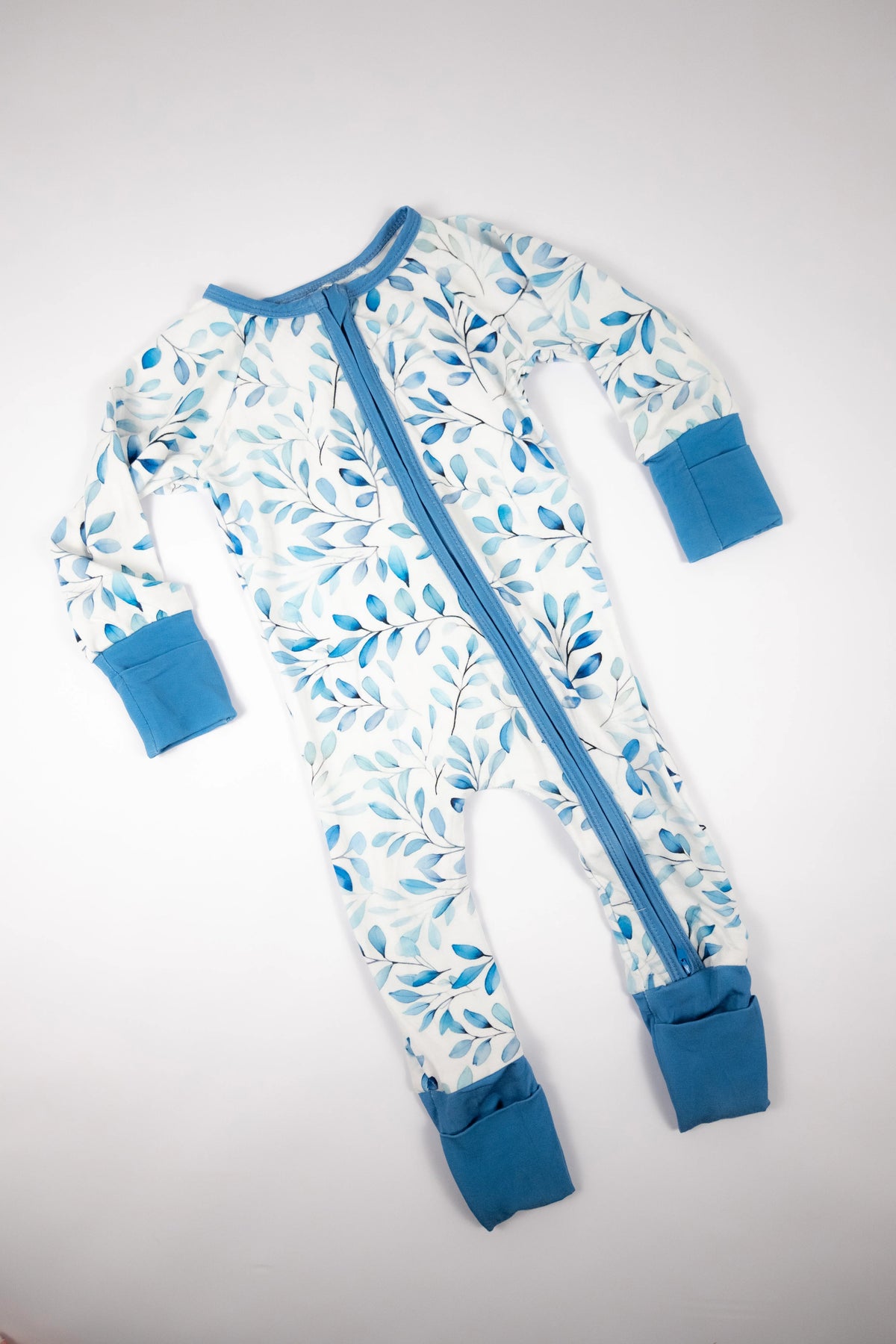 Dusty Blue Floral Convertible Romper & Two Piece