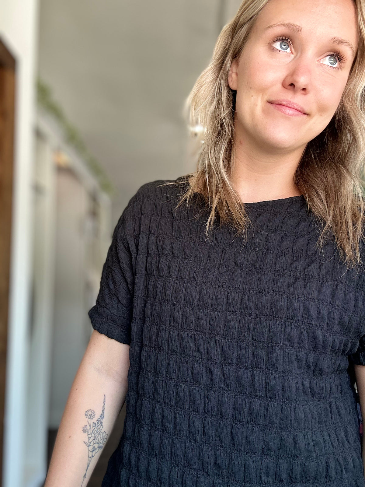 The Textured Short Sleeve Top