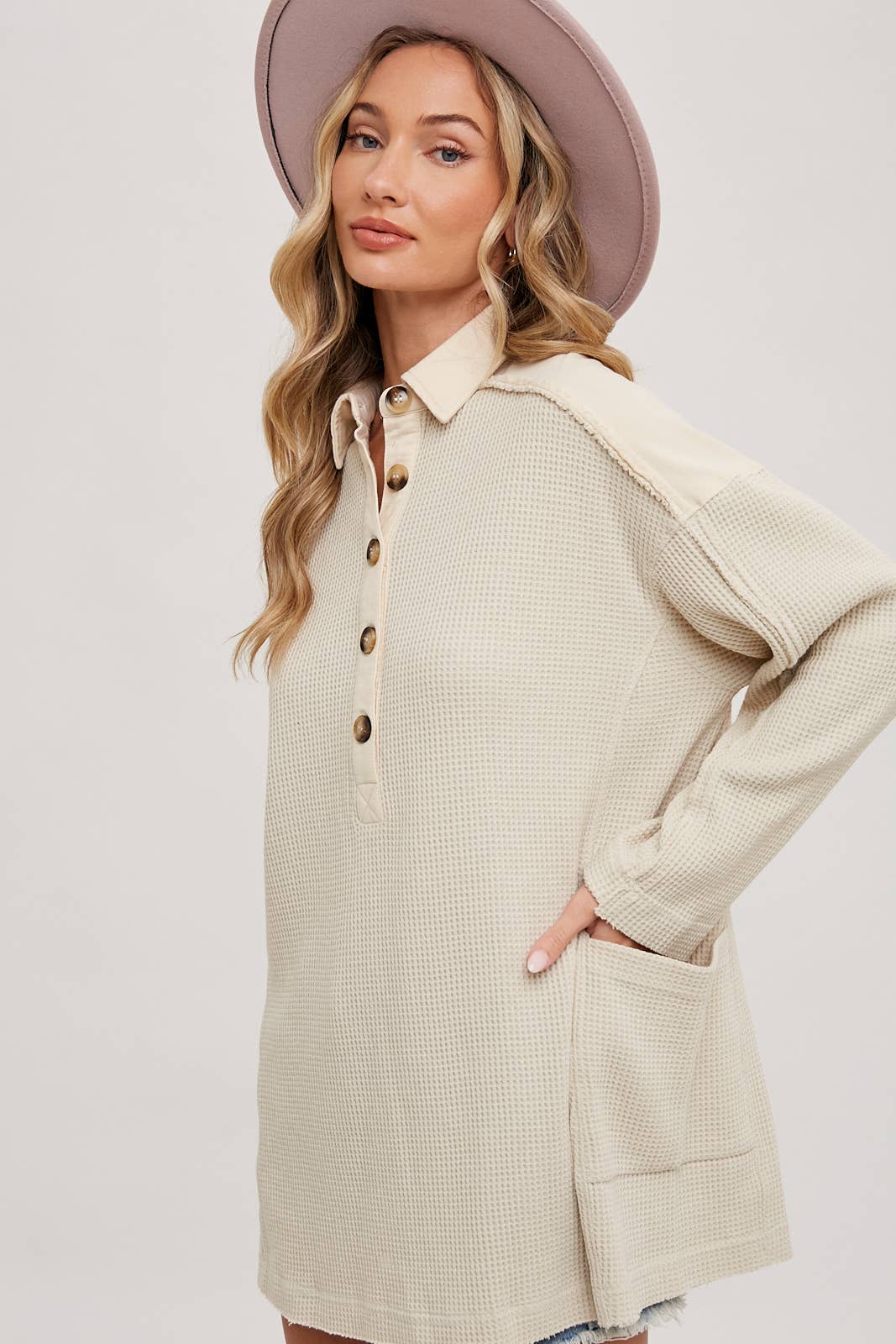 Thermal Henley Tunic