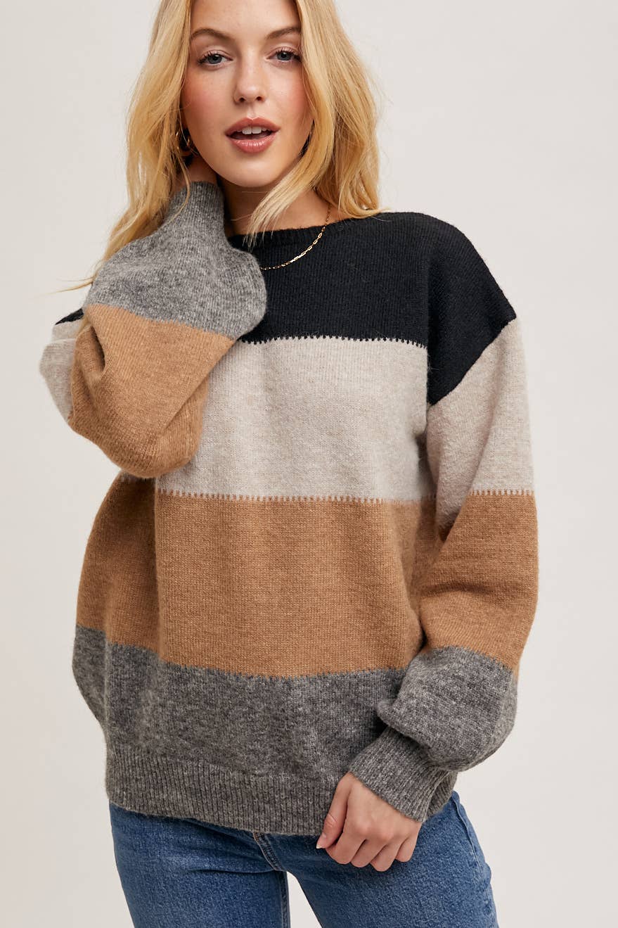 The Winter Color Block Sweater