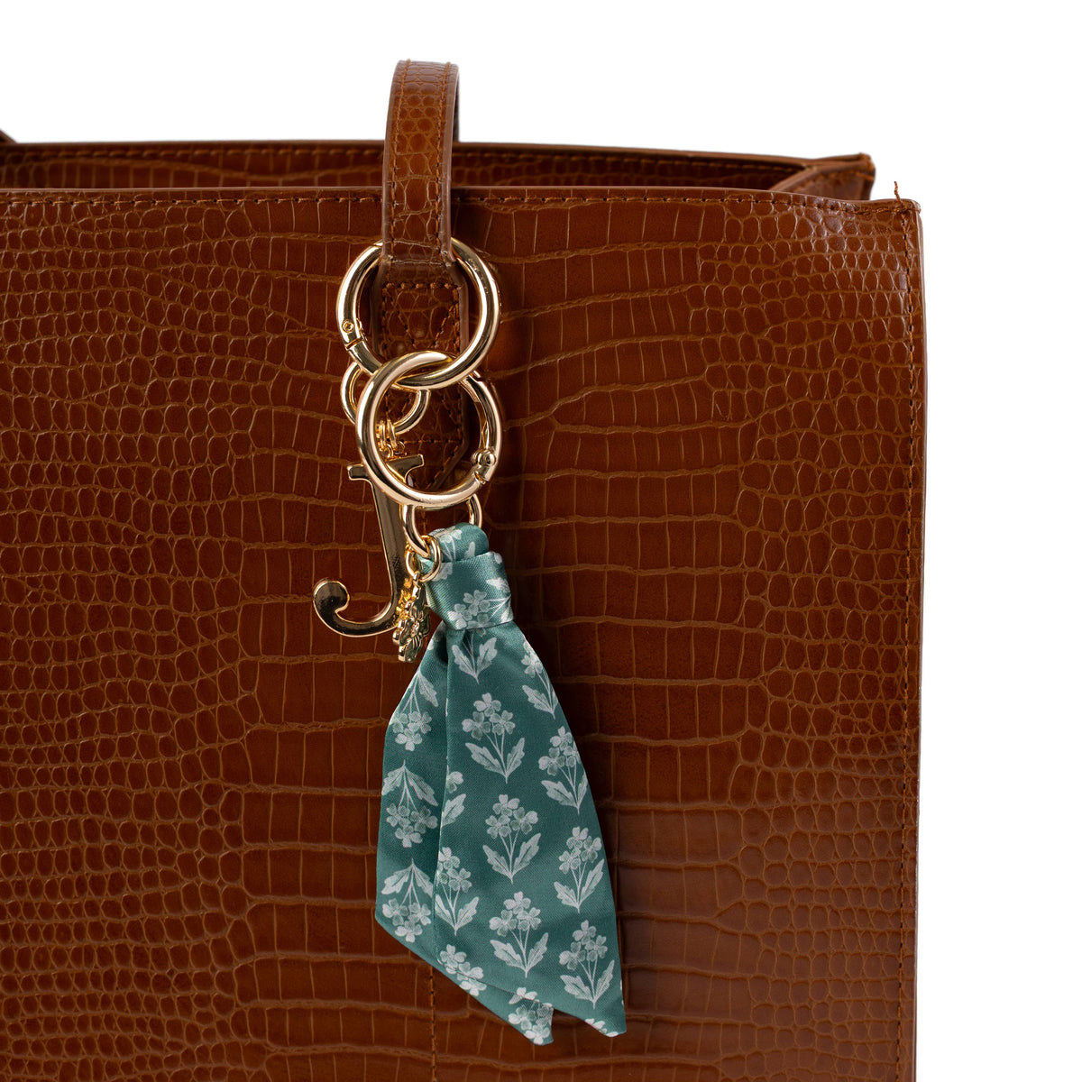 Forget Me Nots Sage Satin Keychain