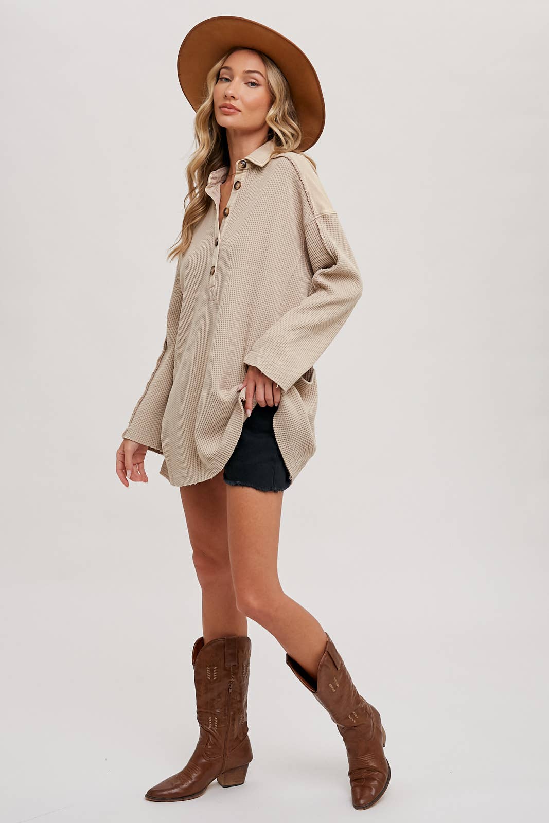 Thermal Henley Tunic