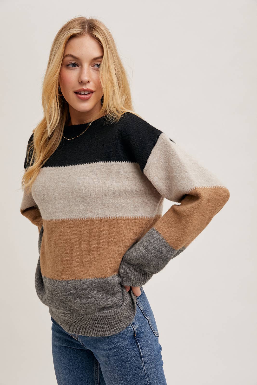 The Winter Color Block Sweater