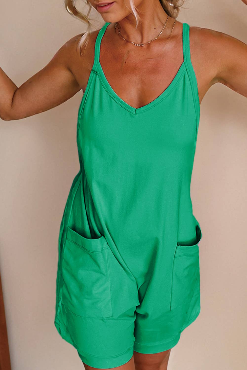 The V Neck Jersey Romper