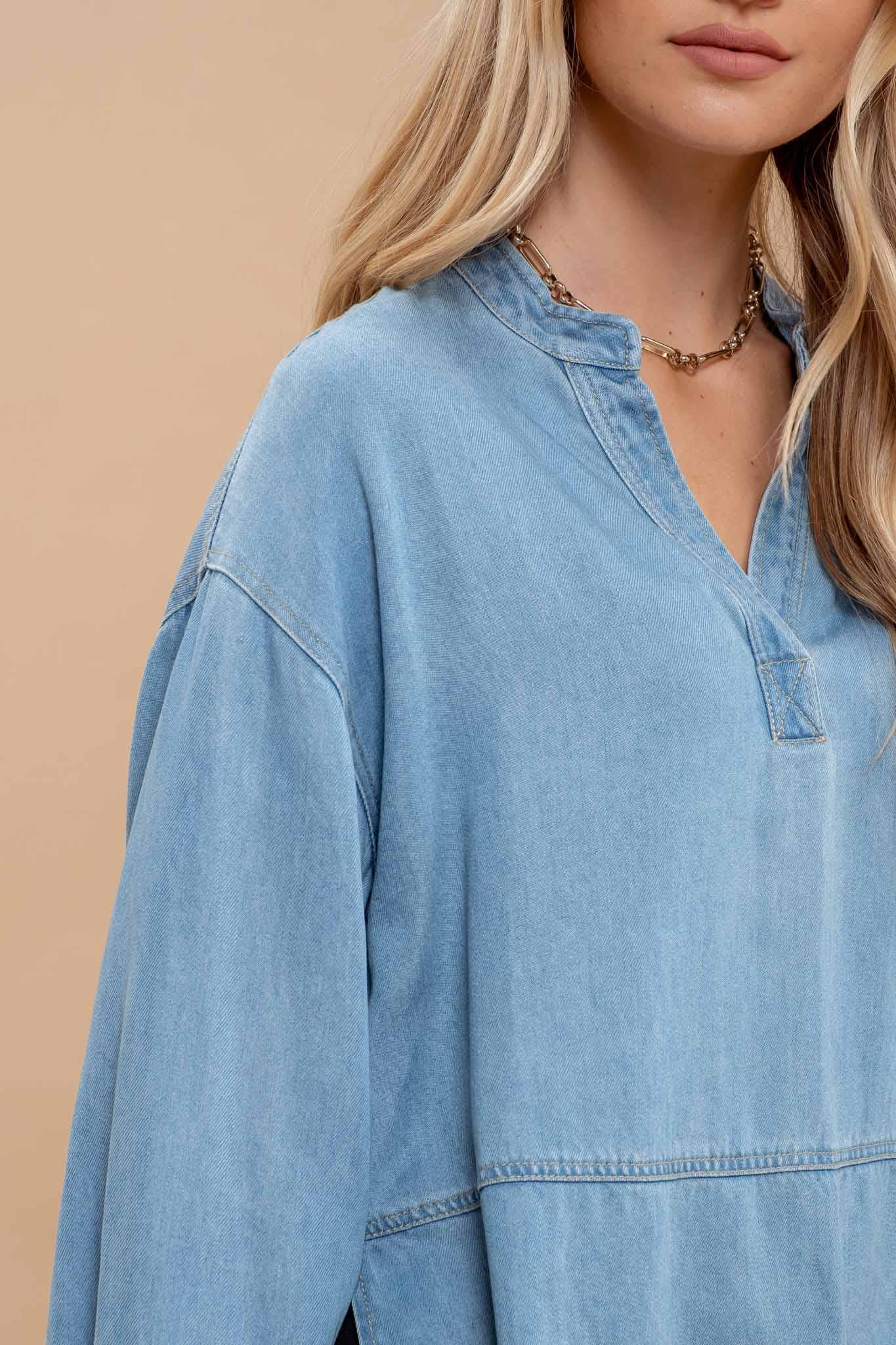 The Devyn Denim Top