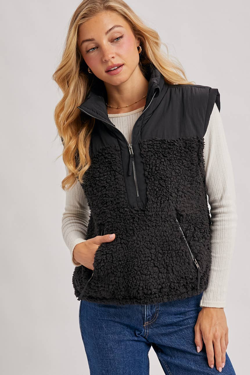 The Sherpa Fleece Collar Vest