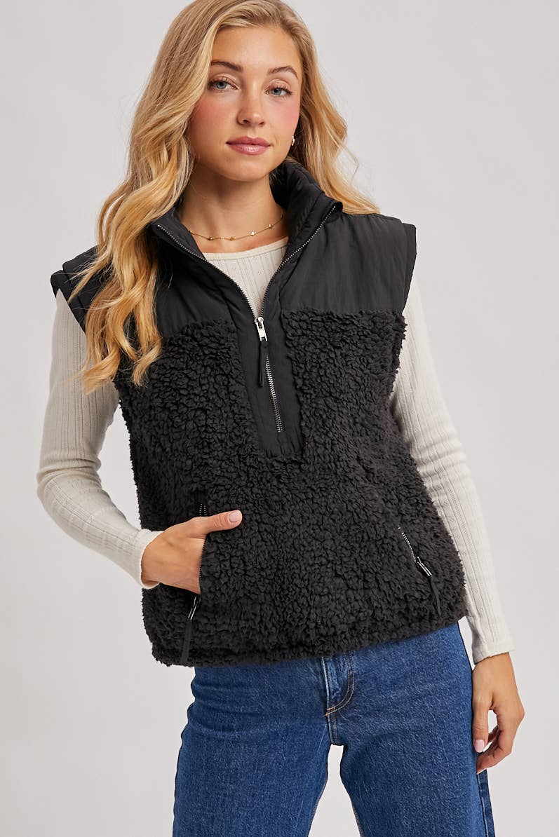 The Sherpa Fleece Collar Vest