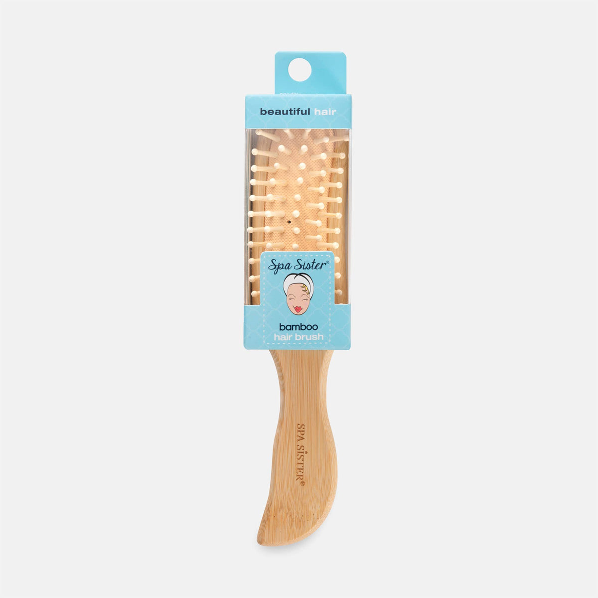 Large Natural Wood Bristle Hair Brush