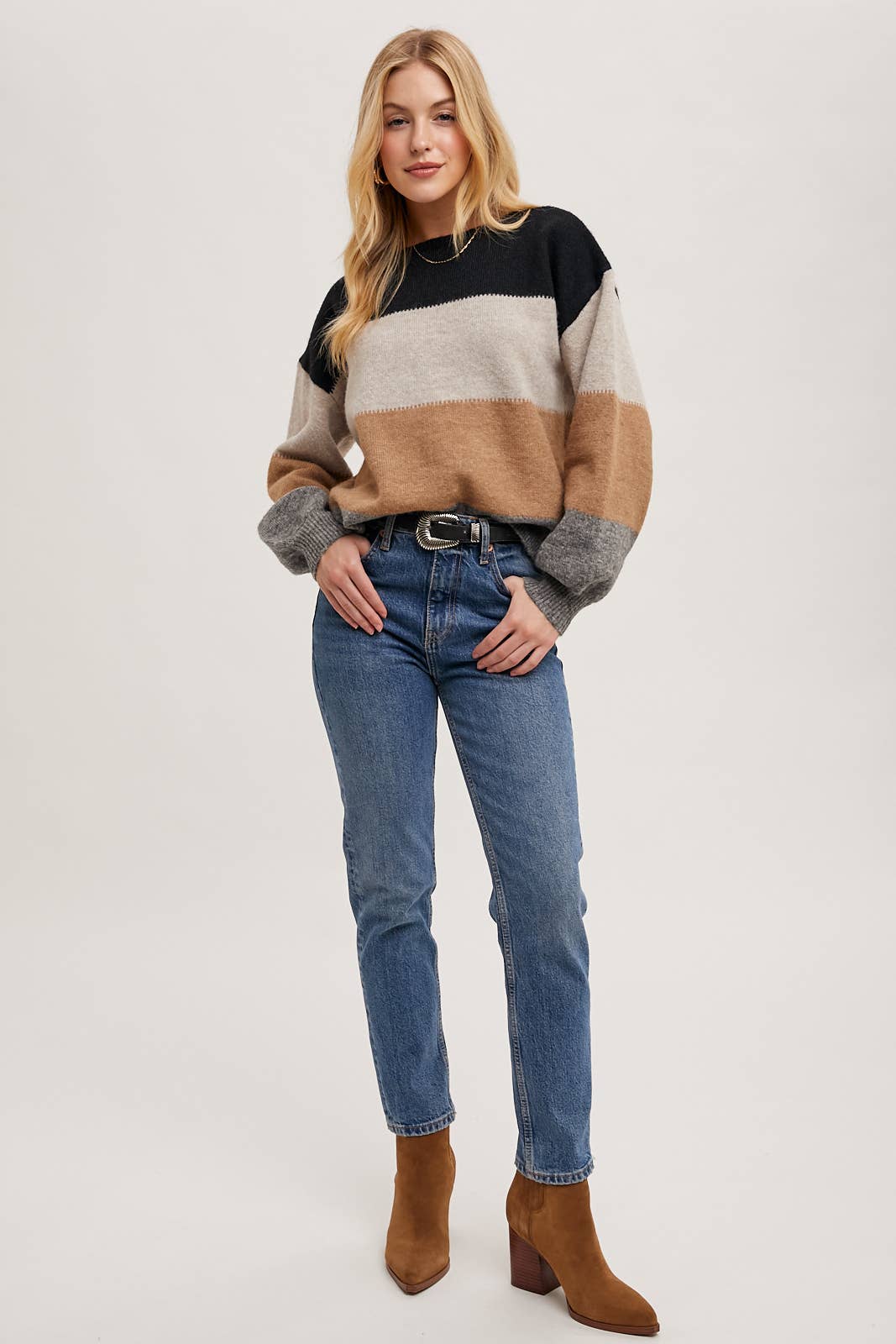 The Winter Color Block Sweater