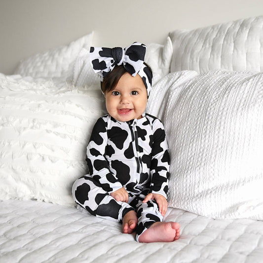 The Lil Moo Bamboo Footies