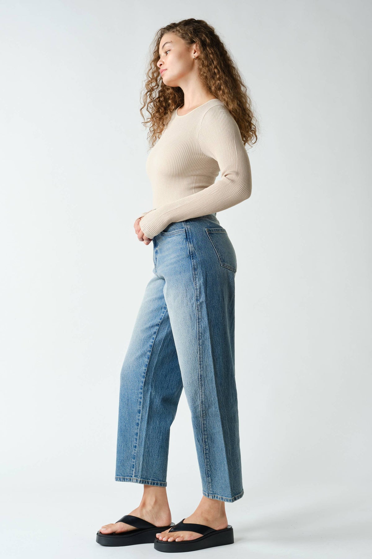 Seamless Ribbed Long Sleeve Top