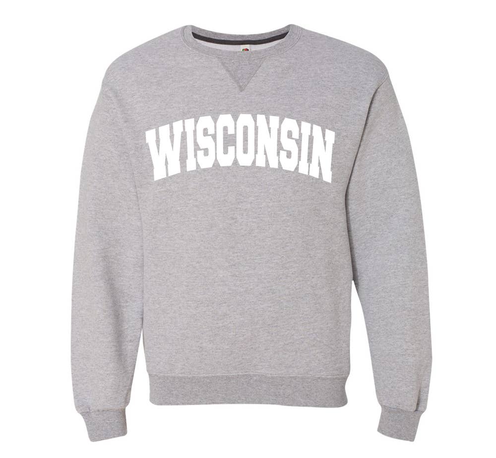 Wisconsin Sporty Unisex Pullover Fleece Sweatshirt