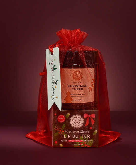 Holiday Candle & Lip Butter | Festive Gift-Ready